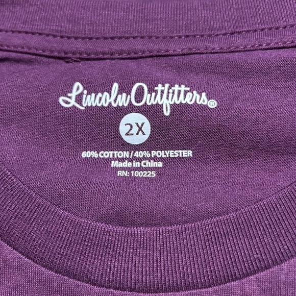 Purple Lincoln Outfitters “Going Hard Tonight” Tee (Sz 2XL) - Picture 5 of 5